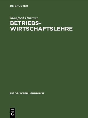 cover image of Betriebswirtschaftslehre